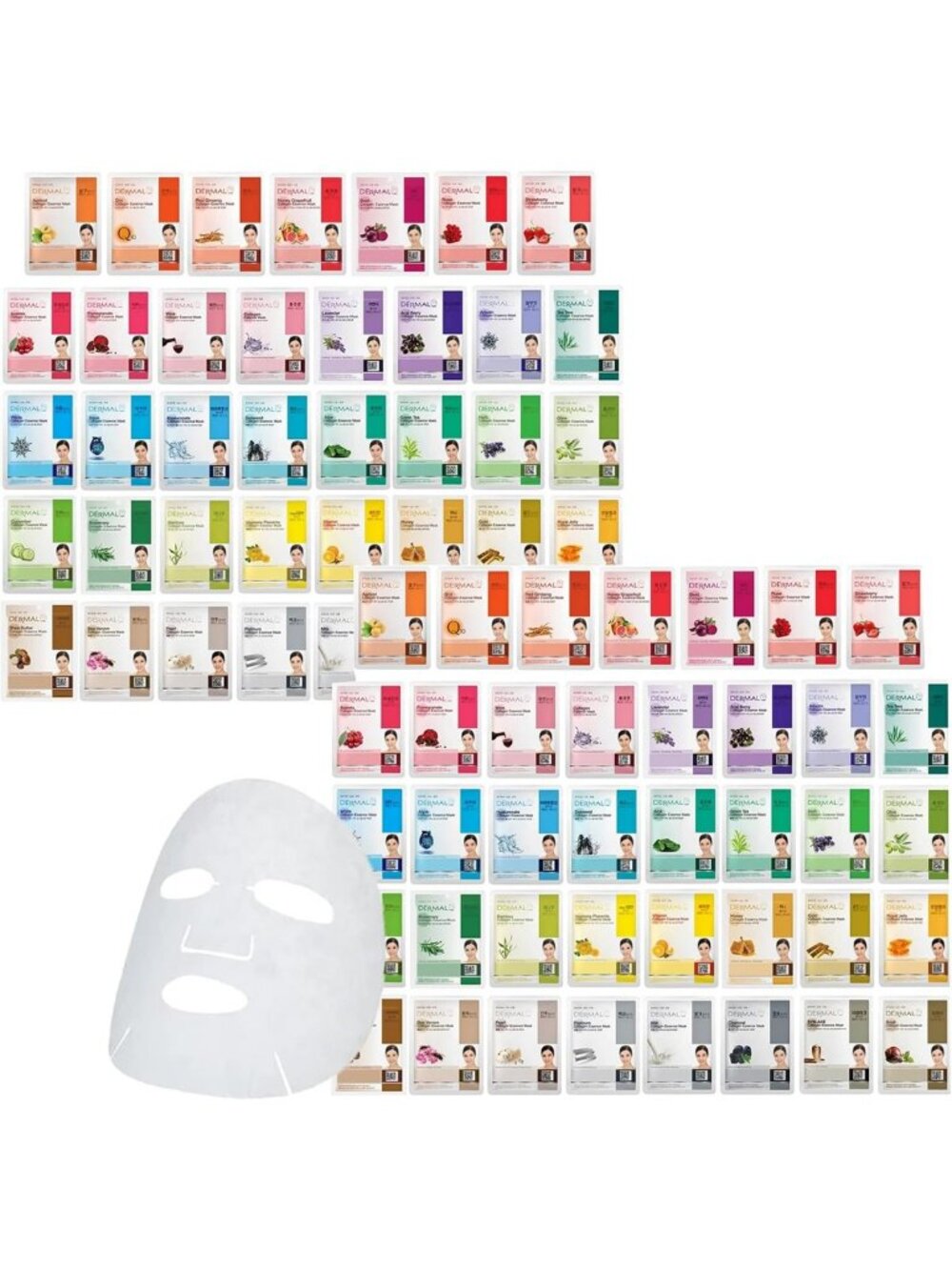 DERMAL 78 Collagen Korean Essence Sheet Mask, 39-Formula Variety, 2 Each